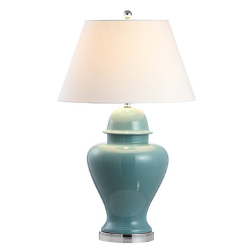Sagwa 33" Ceramic/Iron Modern Classic LED Table Lamp - JONATHAN Y